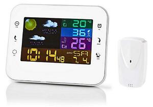 Nedis WEST402WT - Meteostanice s barevným LCD displejem 230V bílá
