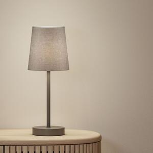 Paulmann 80104 Stellan, stolní lampička z kovu a šedé látky, 1x20W LED E27, výška 40cm
