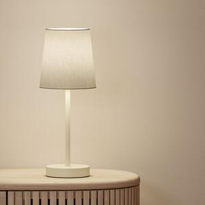 Paulmann 80102 Stellan, stolní lampička z kovu a krémové látky, 1x20W LED E27, výška 40cm