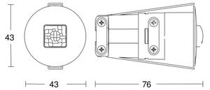 Steinel 068639 - Prezenční hlásič IR Quattro MICRO 6m COM1 IP65 černá