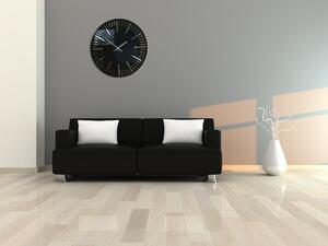 Černé stylové hodiny do obývacího pokoje 50 cm