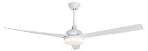 NOVA LUCE stropní ventilátor se světlem FLOW matná bílá ocel a sklo bílá 5ti rychlostní dálkové ovládání 37W LED 3000K 9953198