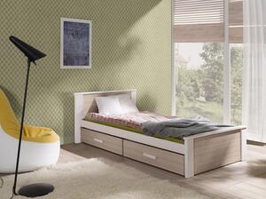 Meblobed Postel pro mládež Adam Velikost spací plochy: 180x80, Barva dřeva: wenge, Barva desky: zebrano