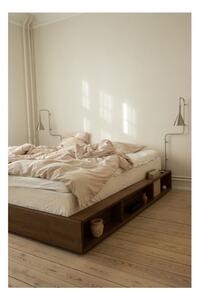 Hnědá dvoulůžková postel z borovicového dřeva s roštem 160x200 cm Ziggy – Karup Design
