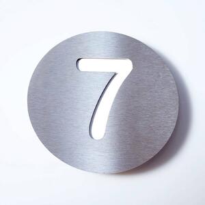 Nerezové domovní číslo Kulaté - 7