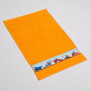 Dětský ručník Veba RUJANA Bagr tisk oranžová Velikost: 30x50 cm