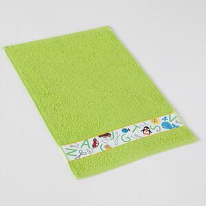 Dětský ručník Veba RUJANA Abeceda tisk zelená Velikost: 30x50 cm