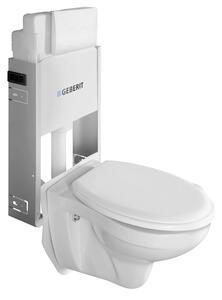 Aqualine Závěsné WC Taurus s podomítkovou nádržkou a tlačítkem Geberit, bílá