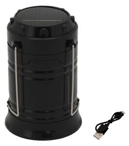LED Přenosná solární lampa LED/1200mAh černá