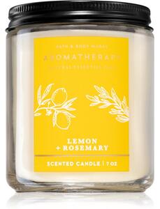 Bath & Body Works Lemon + Rosemary vonná svíčka 198 g