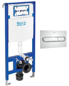 Sada podomítkový WC modul Roca Duplo One A890070020, splachovací tlačítko Roca PL A890195001