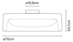 Marset A732-001-63-3CCT Ringo 70, stropní svítidlo z růžového skla, LED 26,8W 2700/3000/4000K, průměr 70cm, TRIAC