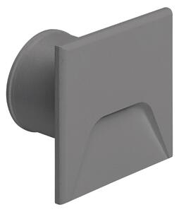 ILed 96978A07 Envelope_1, šedé zápustné svítidlo do stěny, 1W LED 2200K, 4x4cm, IP66