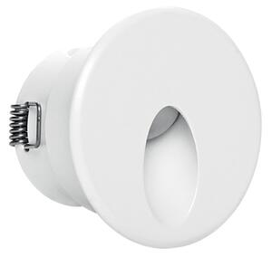 Linea 85543W70 Quara_R, bílé zápustné LED svítidlo do stěny, 1x2W 3000K, Ø6,2cm, IP65
