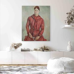 Reprodukce obrazu Portrét madam Cezanne v červených šatech