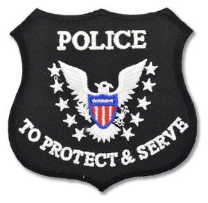 Moto nášivka Police to Protect and Serve 8cm x 8cm