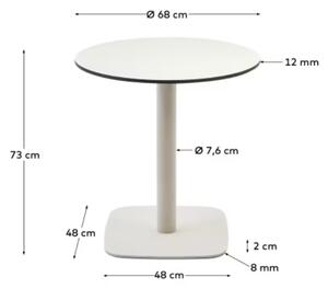Bílý bistro stolek Kave Home Dina 68 x 68 cm