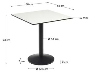Bílý bistro stolek Kave Home Esilda 68 x 68 cm