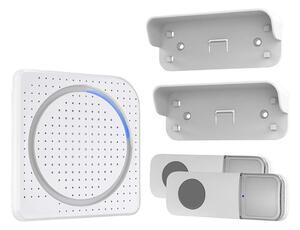 Solight 1L67DT - Bezdrátový zvonek do zásuvky 230V + 2x tlačítko IP56 bílá
