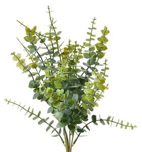 Umělá rostlina trs žluto-zeleného eukalyptu – 46 cm