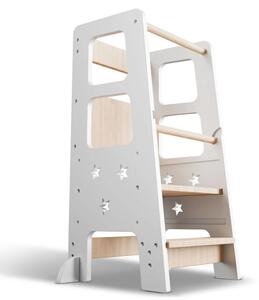 FurniGO Dětská učící věž Henny - bílá