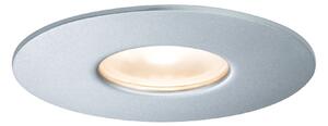 Paulmann House Downlight 230V, stříbrné svítidlo do podhledu, 1x4,4W LED 3000K, prům. 9,5cm, IP44