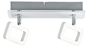 Paulmann Frame, stropní/nástěnné svítidlo, 2x4,5W LED 3000K, matná bílá/chrom, délka 28cm
