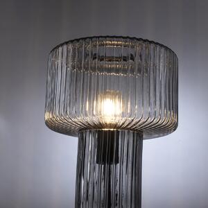 Designová stolní lampa kouřové sklo - Andro