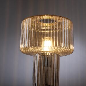 Designová stolní lampa jantarové sklo - Andro