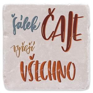 Šálek čaje vyřeší všechno 01 - mramorový tácek