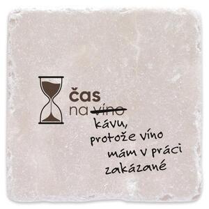 Čas na víno - mramorový tácek
