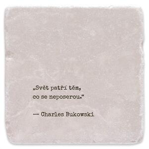 Svět patří těm, co se neposerou - mramorový tácek