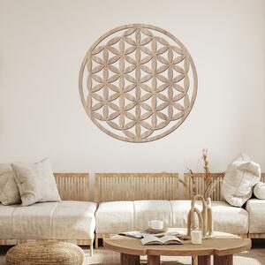 Dřevo života | Dřevěná dekorace na stěnu KVĚT ŽIVOTA ZEMĚ | Barva: Třešeň | Rozměry Ø: 30
