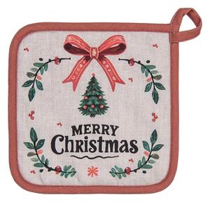 Bavlněná podložka pod hrnec / chňapka s tradičním vánočním motivem Traditional Christmas Harmony – 20x20 cm