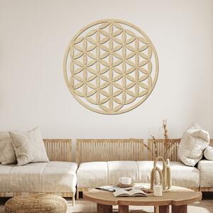 Dřevo života | Dřevěná dekorace na stěnu KVĚT ŽIVOTA ZEMĚ | Barva: Javor | Rozměry Ø: 30