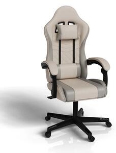 Juskys Kancelářská židle HyperSeat - béžová/šedá
