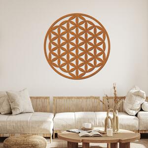 Dřevo života | Dřevěná dekorace na stěnu KVĚT ŽIVOTA ZEMĚ | Barva: Třešeň | Rozměry Ø: 40