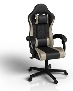Juskys Kancelářská židle HyperSeat - černá/béžová
