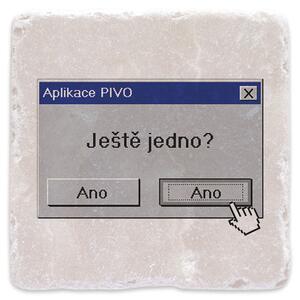 Aplikace pivo - mramorový tácek
