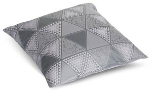 Povlak na polštář Veba STAR Nordic v kombinaci trojúhelníků a mikrodesénu šedorůžová Velikost: 50x70 cm