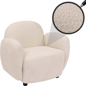 Křeslo HWC-P33, lounge/relaxaní/koktejlové křeslo alounné křeslo, látka/textilní inylka (330 g/m²) Oeko-Tex krémová