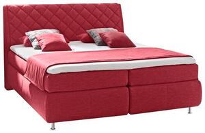POSTEL BOXSPRING, 180/200 cm, textil, červená Dieter Knoll - Postele boxspring