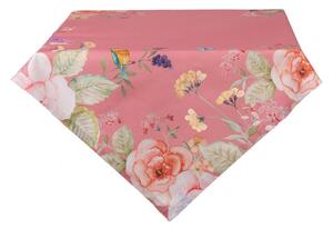 Růžový bavlněný ubrus s květinovým motivem Floral Fiesta – 100x100 cm