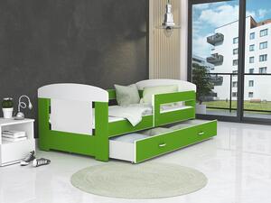 AJK Dětská postel Vašek - zelená Velikost spací plochy: 140x80, Matrace: ne
