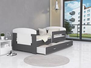 AJK Dětská postel Vašek - šedá Velikost spací plochy: 140x80, Matrace: ne