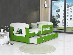 AJK Dětská postel Vašek - fotbal Velikost spací plochy: 140x80, Barva: bílá, Matrace: ne