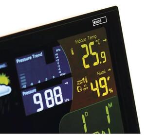 Bezdrátová meteostanice s budíkem 3xAAA černá