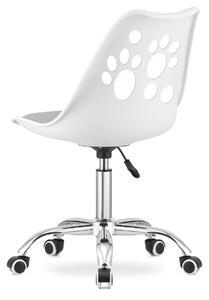 Dětská kancelářská židle TLAPKA bílo-šedá