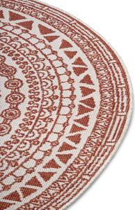NORTHRUGS - Hanse Home koberce Kusový koberec Twin Supreme 105427 Coron Cayenne kruh – na ven i na doma - 140x140 (průměr) kruh cm