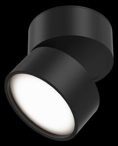 Maytoni Moderní stropní LED svítidlo ONDA, 12W, ⌀ 8,5 cm Barva: Černá, Teplota světla: 3000K - teplá bílá